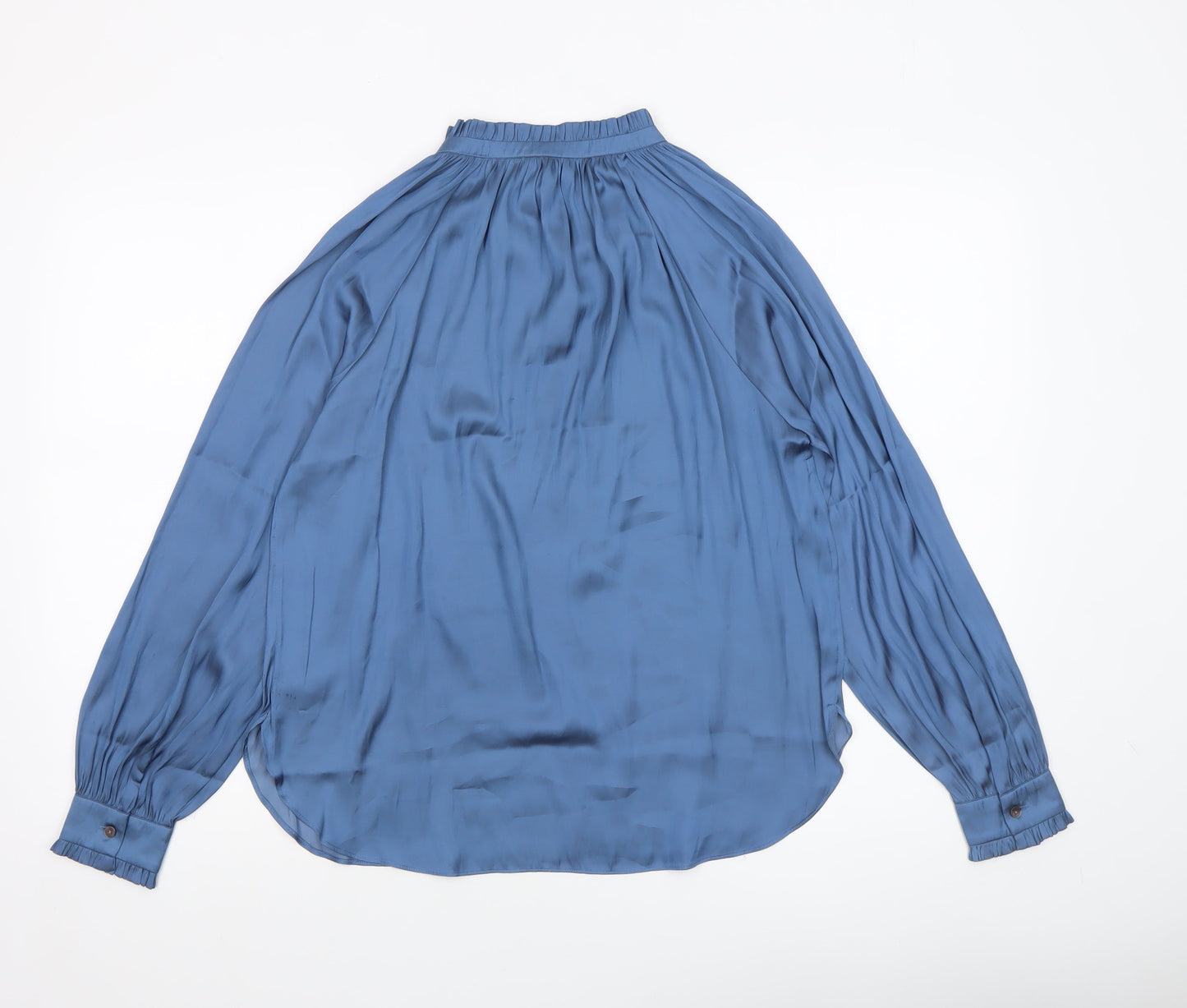 Hush Women Blue Long Sleeve Tunic Blouse Size 4 Relaxed Fit