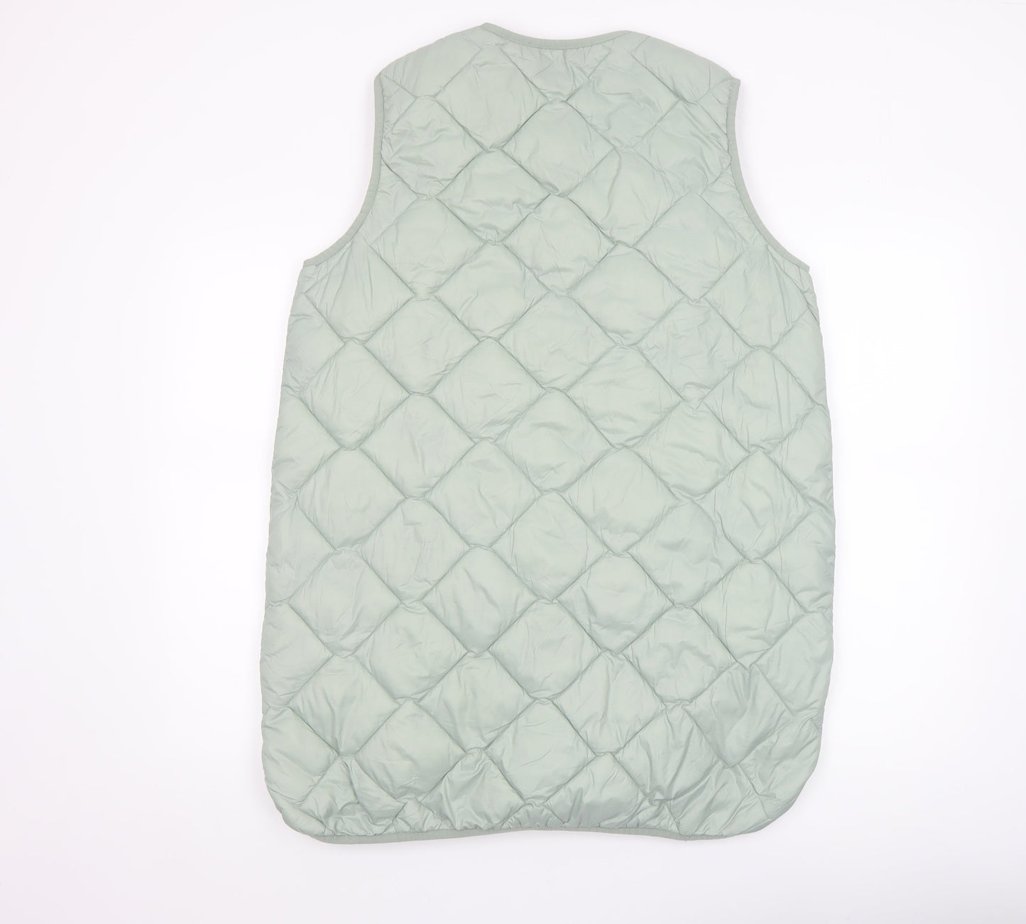 Junnes Store Women’s Green Quilted Long Waistcoat Size M