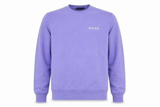 NICCE Men's Purple XS Pullover Sweatshirt Crew Neck Logo Fleece