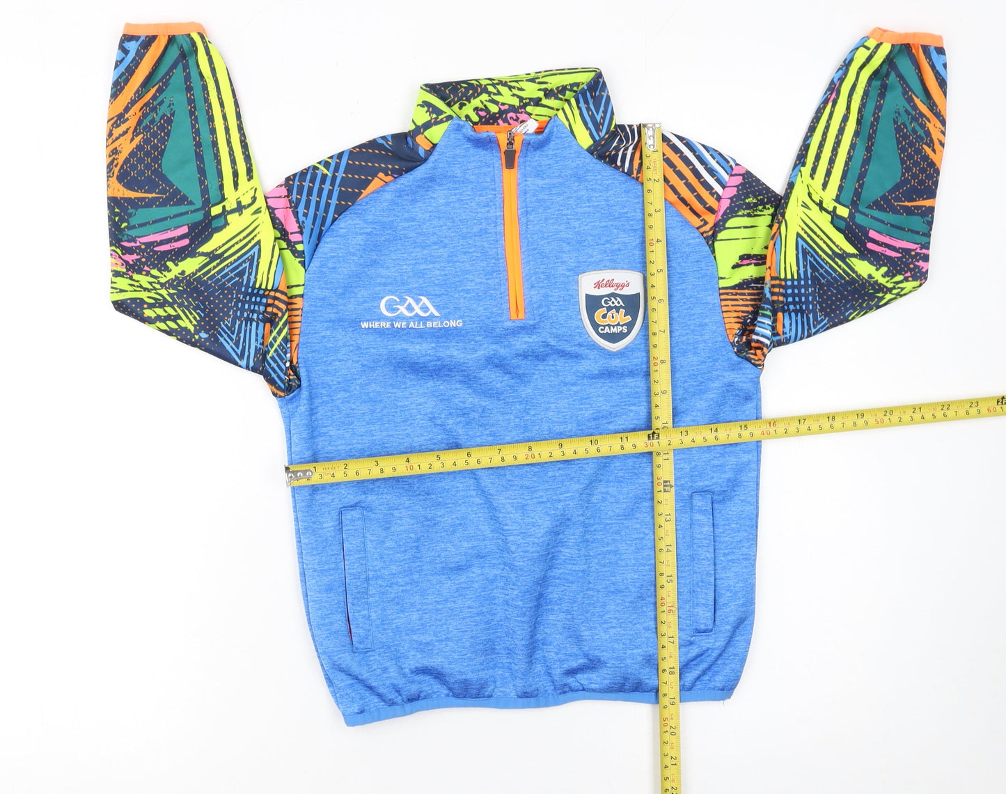 Azzurri Boys Blue 2 Years 1/4 Zip Graphic Print Sweatshirt