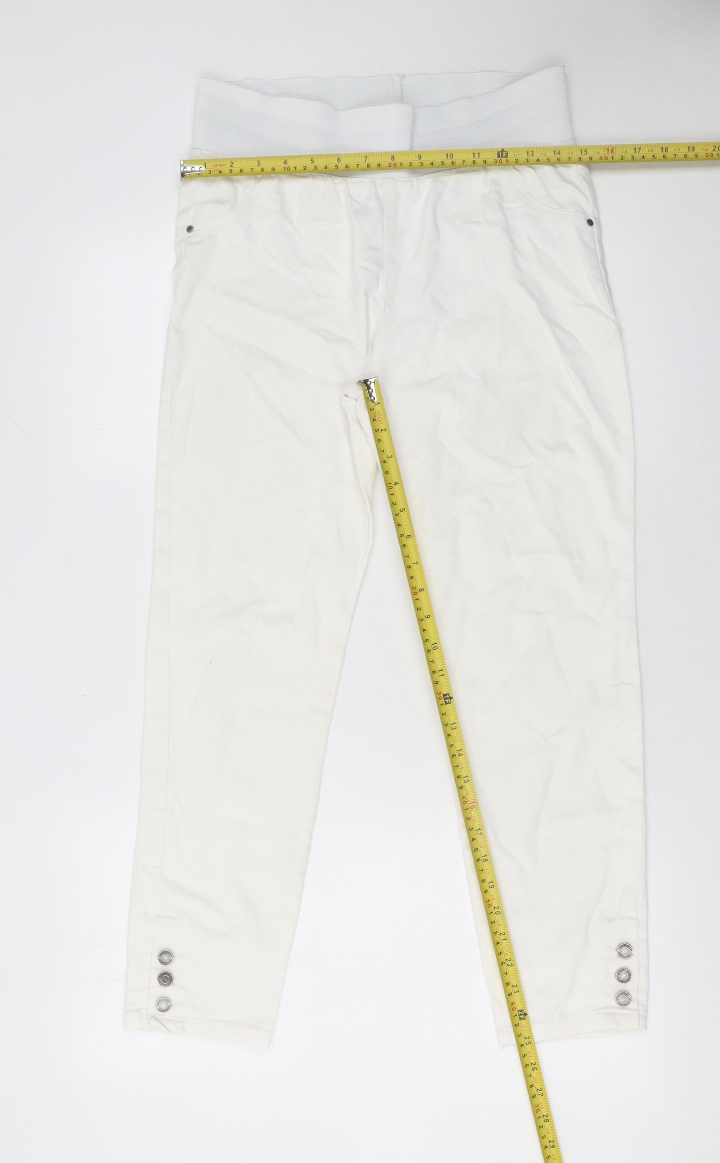FREE/QUENT Women’s White Jegging Style Slim Fit Trousers Size S