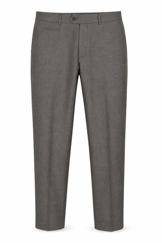 Front view of ASOS Men’s Grey Slim Fit Dress Pants 32W 34L Polyester Blend
