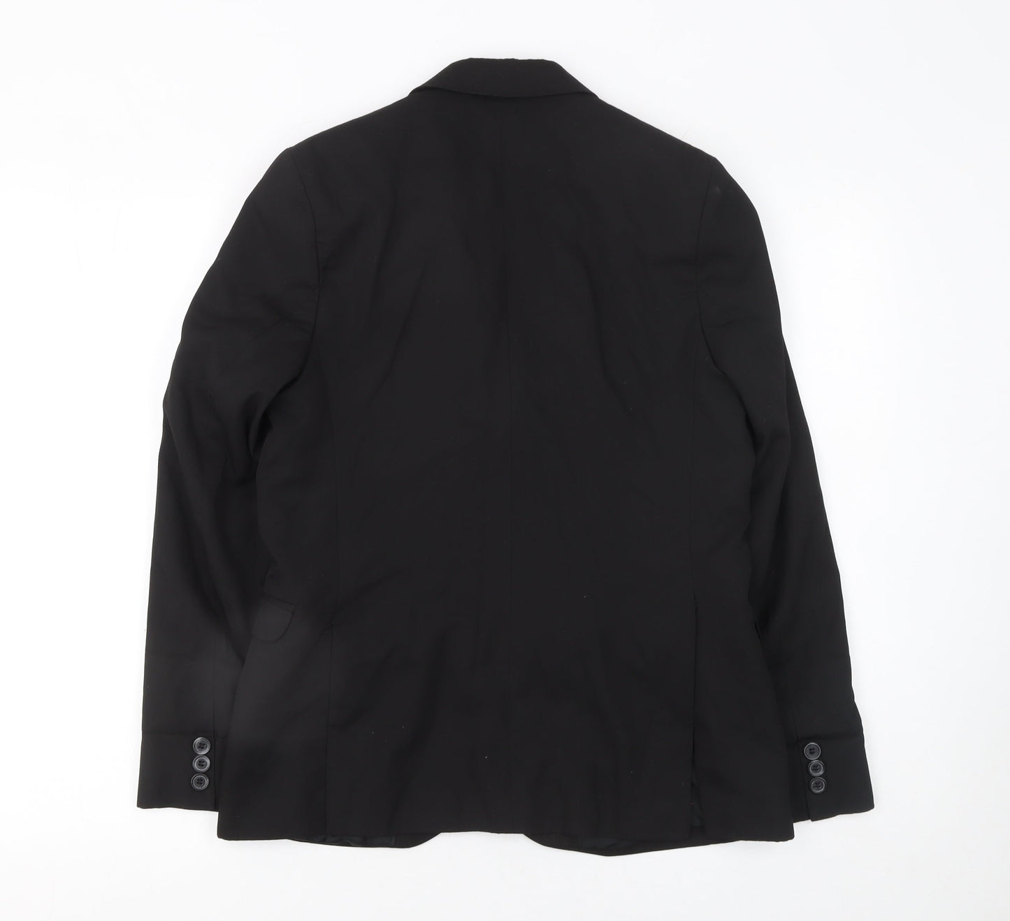G.LEHMANN Boys Black Regular Fit Two-Button Blazer Jacket 170 Formal