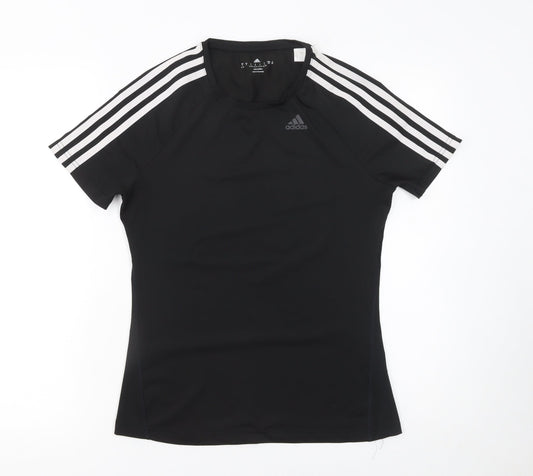 Adidas Womens Black Climalite Athletic Short Sleeve T-Shirt Size S