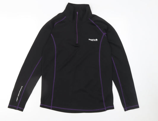Regatta Women’s Black 1/4 Zip Xert Performance Sweatshirt UK 10