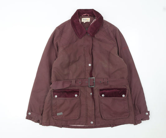Regatta Womens Brown Belted Parka Jacket Size 16 Water Resistant
