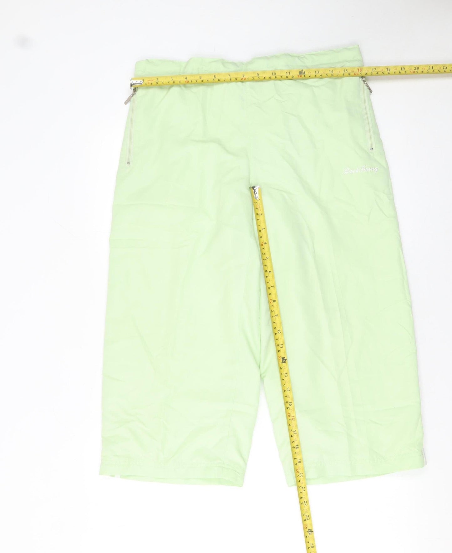 BackSwing Womens Green Size 14 Cargo Wide-Leg Sports Trousers
