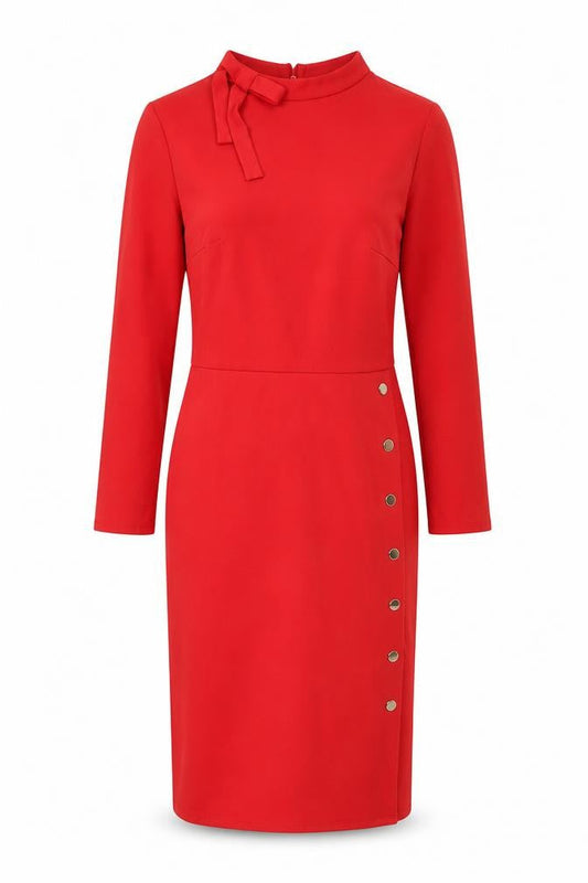 Smashed Lemon Womens Red Sheath Knee Length Dress Size 12