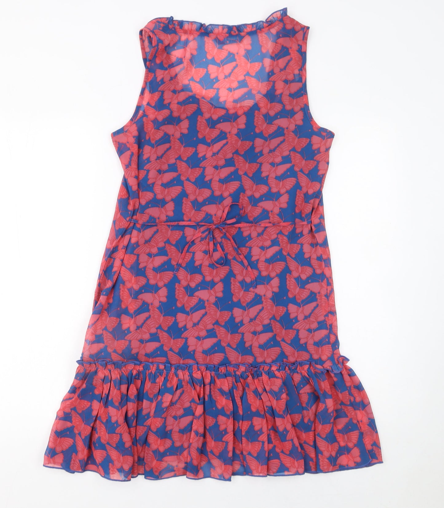 A|wear Women’s Blue Butterfly Print Sleeveless Shift Dress Size 8
