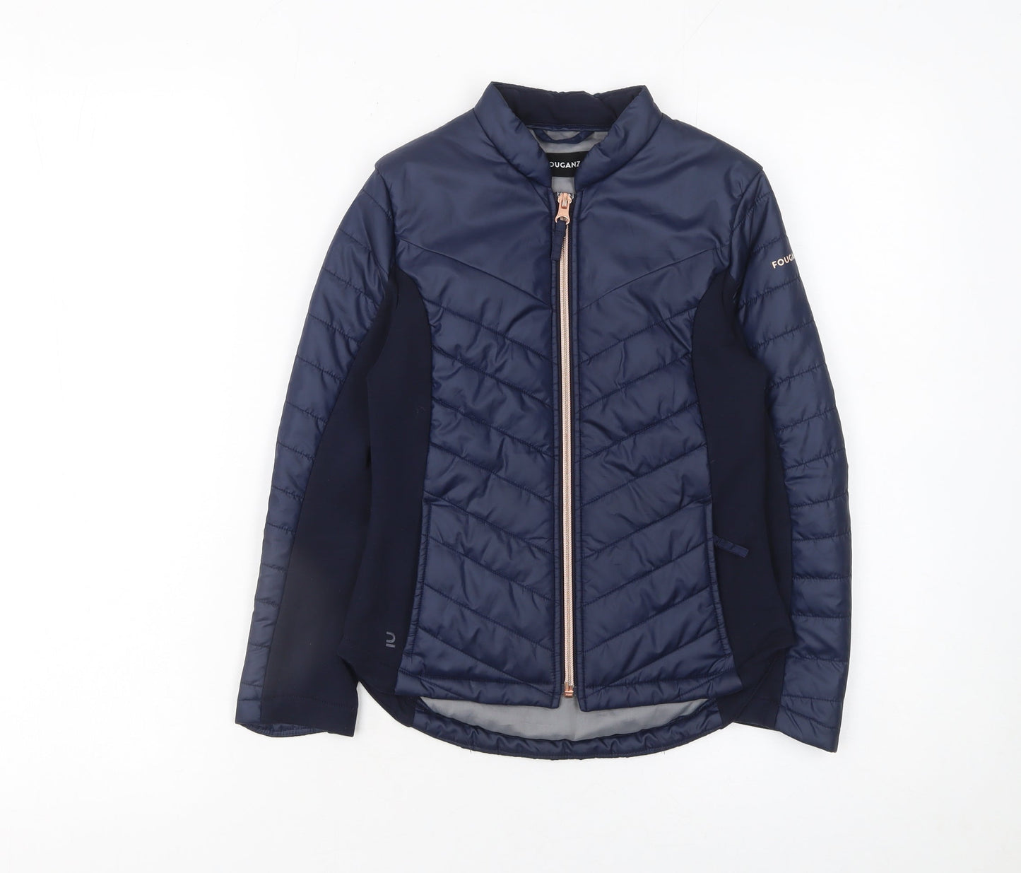 Fouganza Boys Blue 7-8 Years Softshell Riding Jacket - Lightweight Zip Activewear