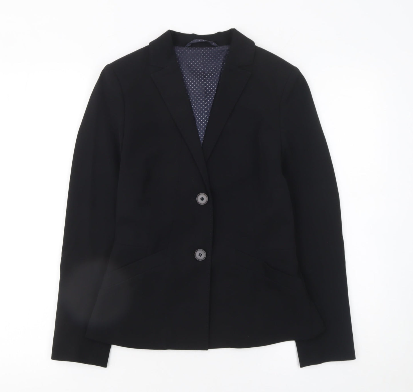Jigsaw Women's Black Wool Blend Tailored Blazer UK 8