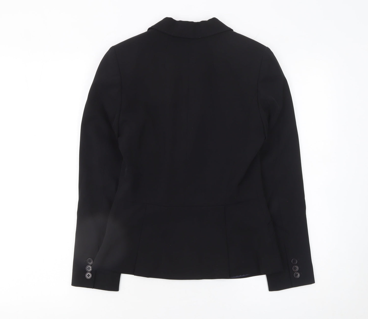 Jigsaw Women's Black Wool Blend Tailored Blazer UK 8
