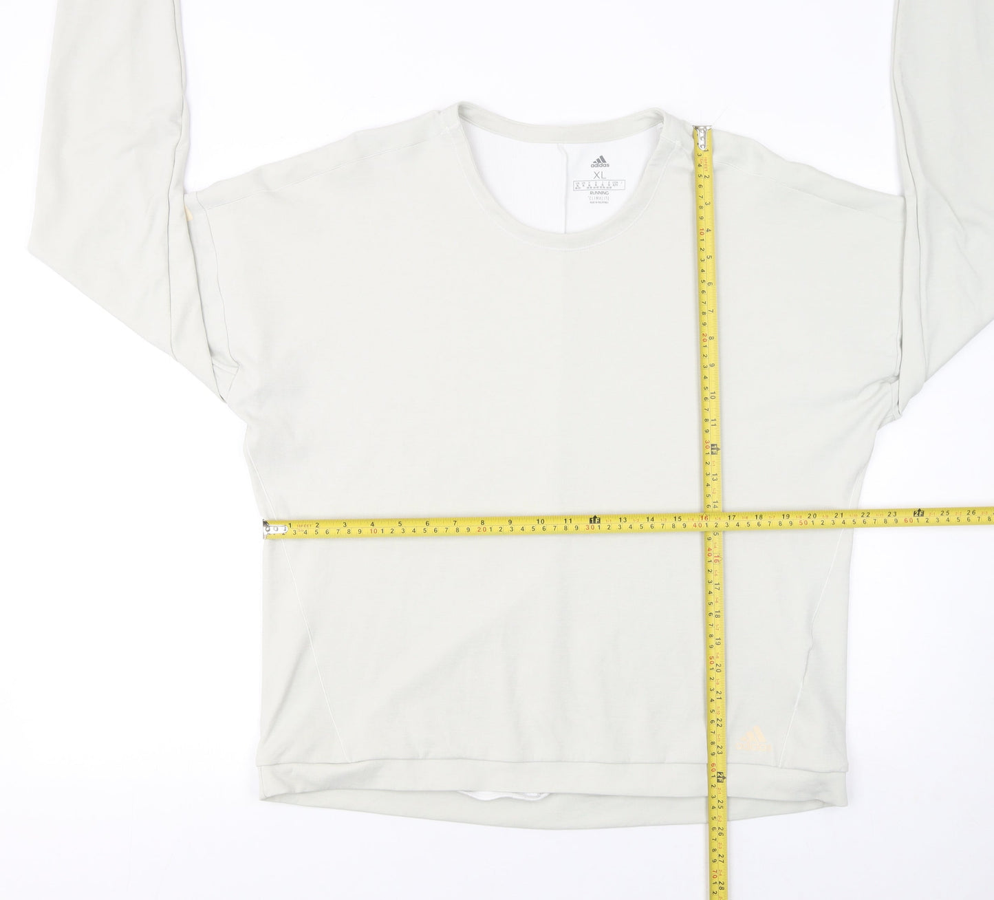 Adidas Women’s White Climalite Running Top XL Long Sleeve Sports Tee