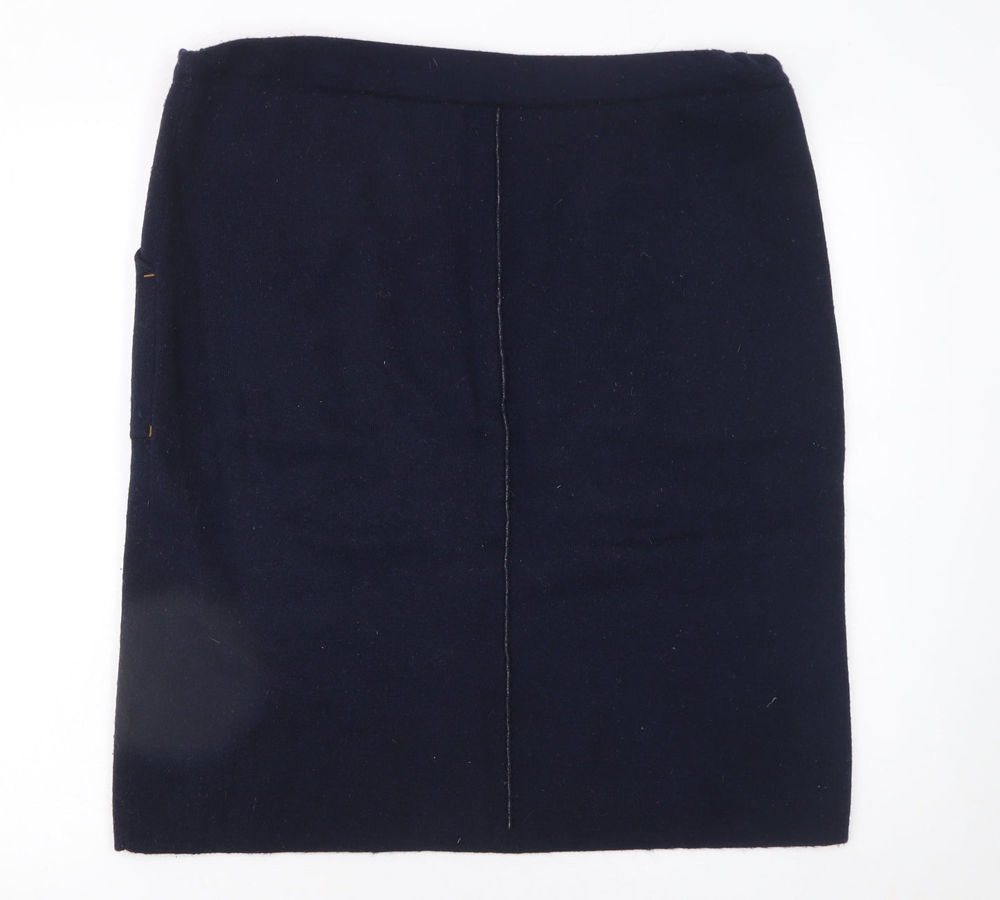 White Stuff Women’s Blue Knee Length Wool Blend Pencil Skirt Size 16