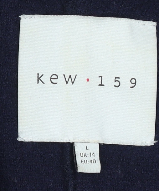 Kew 159 Women's Blue Wool Blend Double-Breasted Blazer UK 14