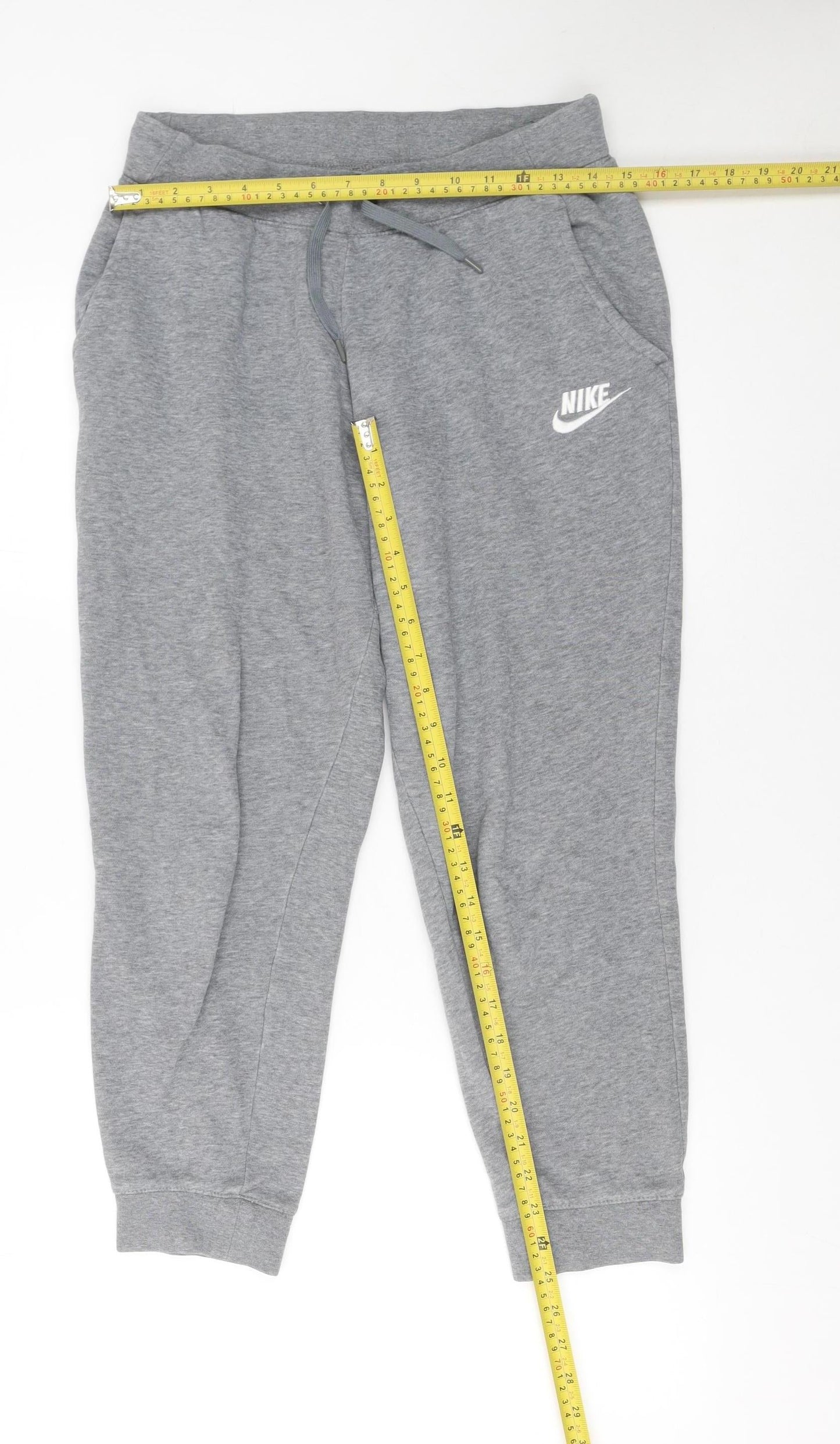 Nike Boys Grey XL Jogger Sweatpants 156-166cm Elastic Waist Pockets