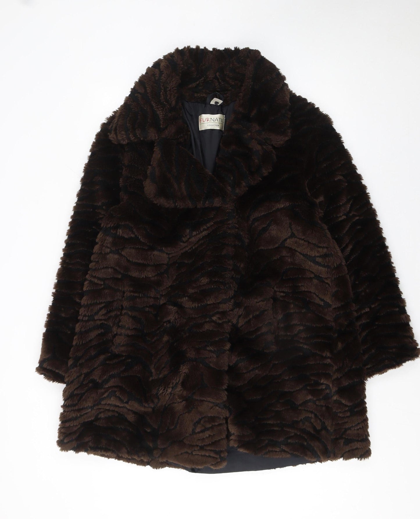 Furnatic Collection Women's Brown Faux Fur Overcoat Size S