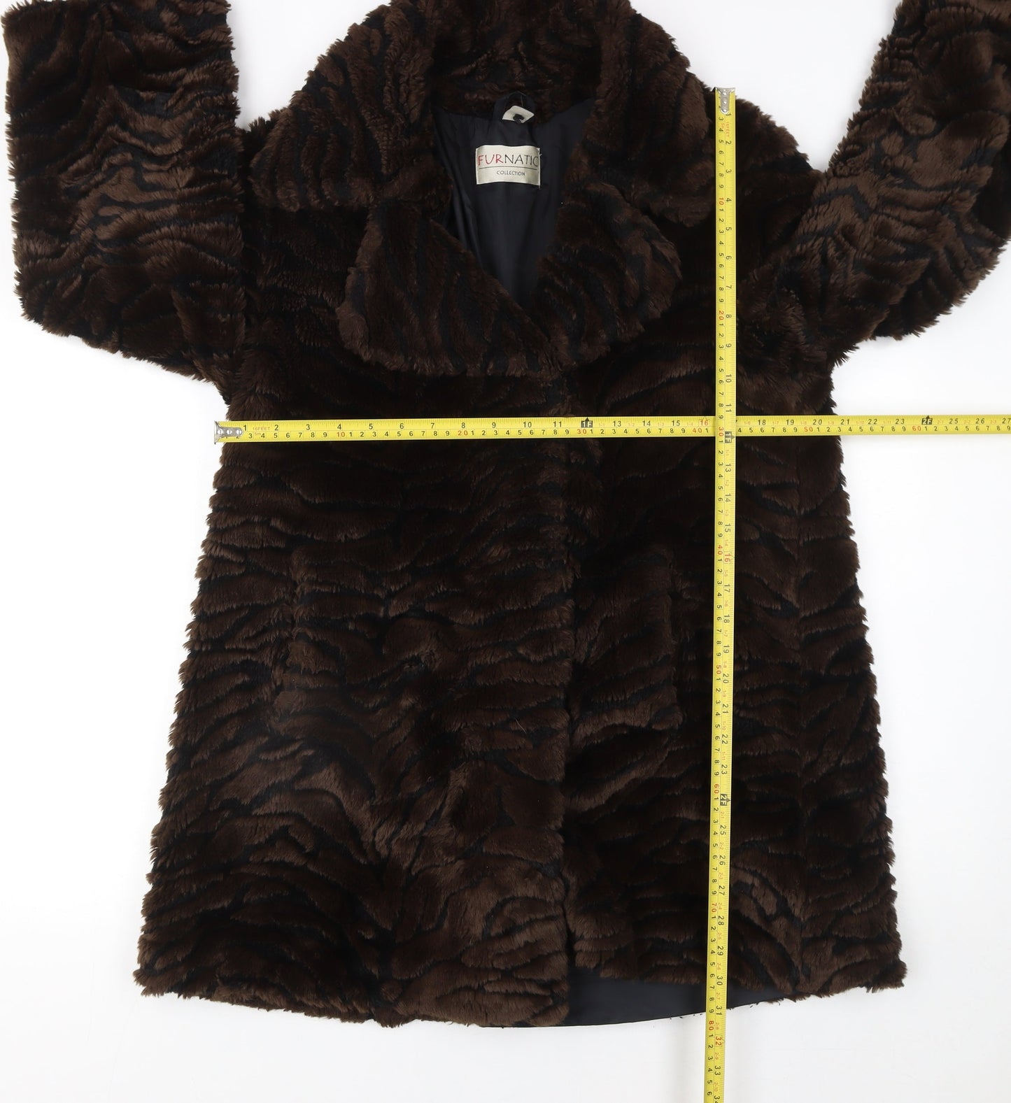 Furnatic Collection Women's Brown Faux Fur Overcoat Size S
