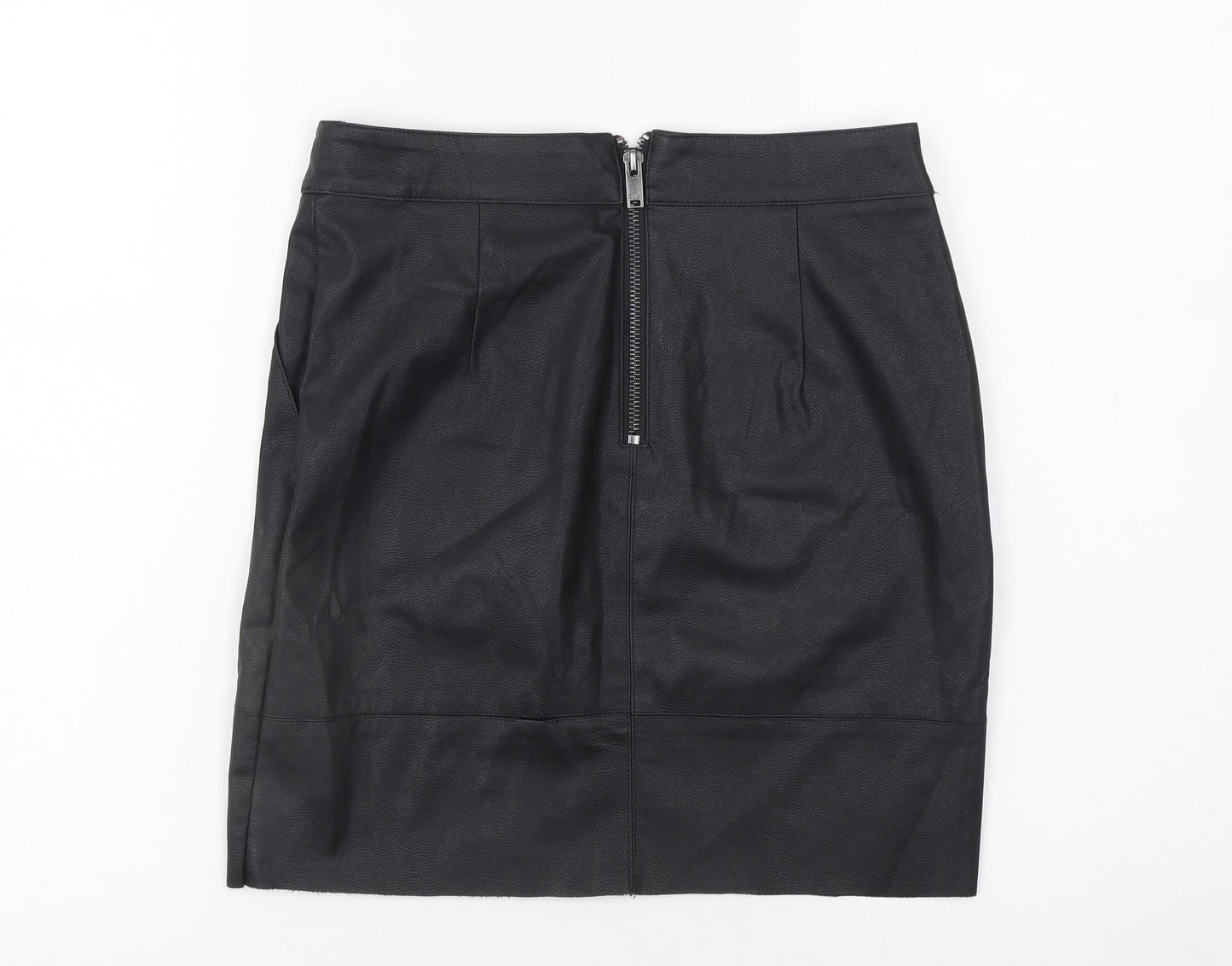 ONLY Women Black Faux Leather Pencil Skirt Size 6