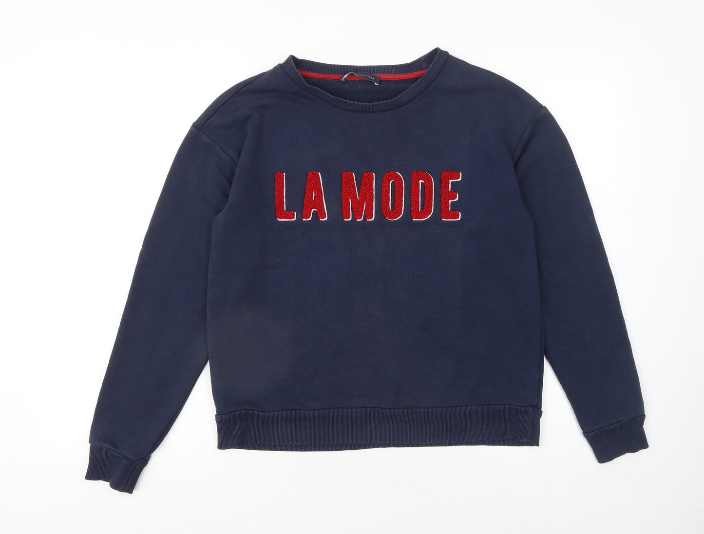 Marks and Spencer Women's Navy Sweatshirt UK 10 LA MODE Cotton Blend