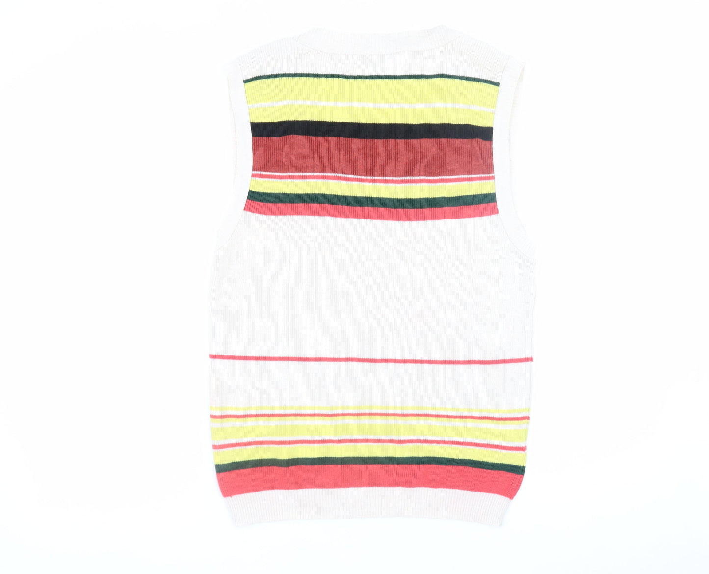 Next Women's Multicoloured Striped Knit Vest Jumper Size 10