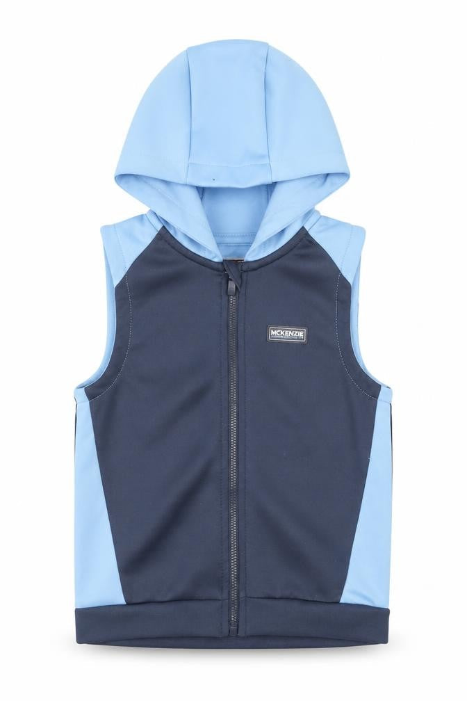 McKenzie Boys Blue Hooded Sleeveless Softshell Jacket 18-24 Months