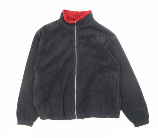 Antartex Men’s Black Fleece Full Zip Jacket Size S Winter Warm Outdoor