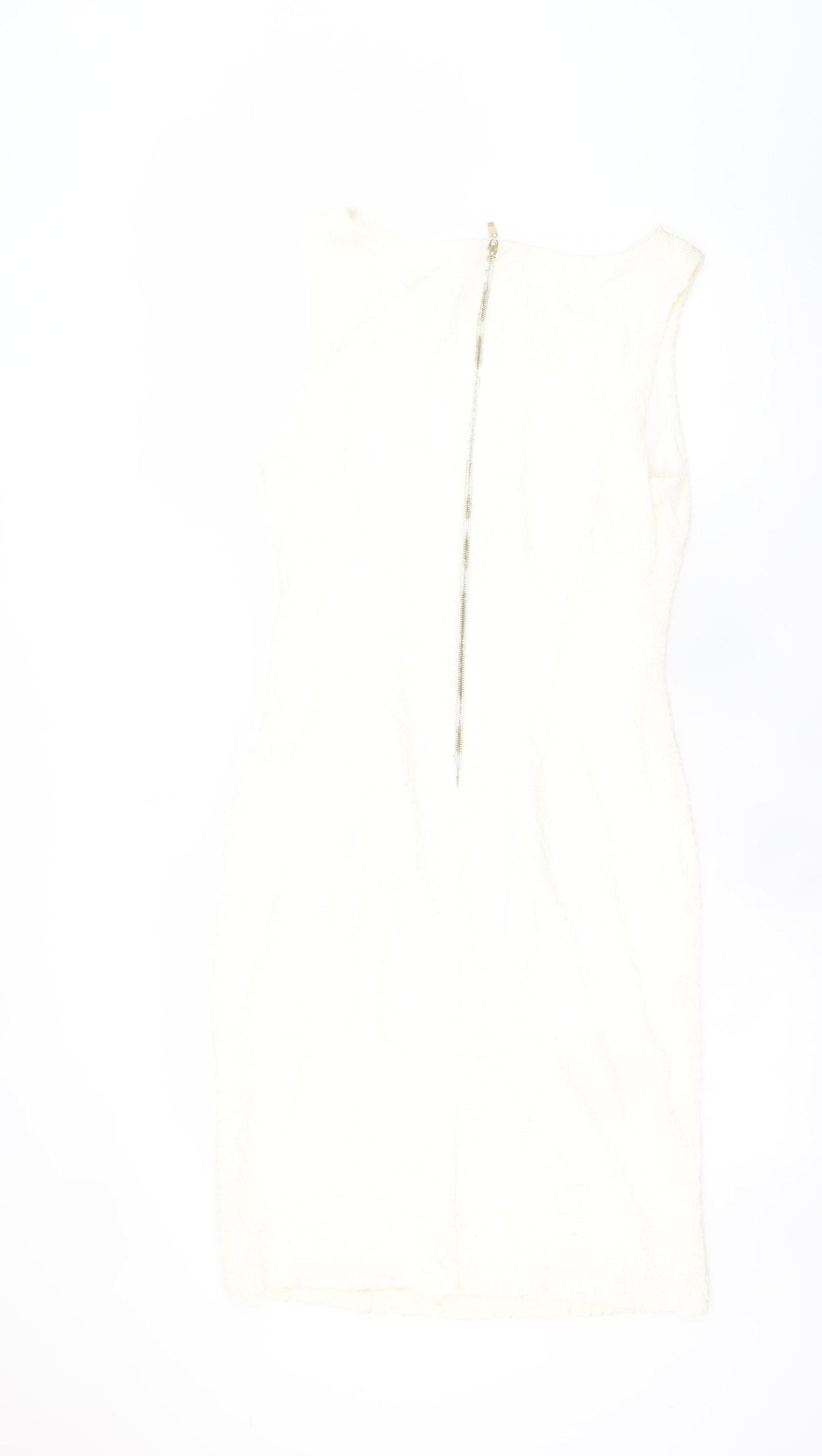 Joseph Ribkoff Women's Ivory Sleeveless Sheath Dress Size 14