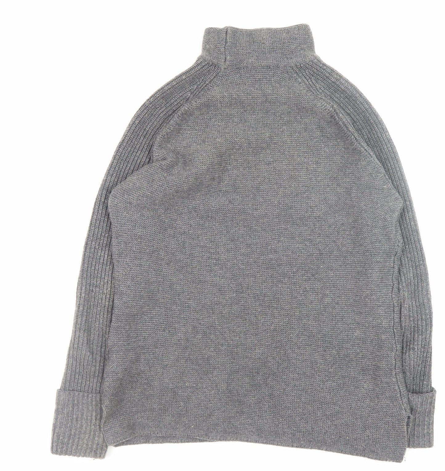 Warehouse Women Grey Size 8 Roll Neck Long Sleeve Knit Jumper