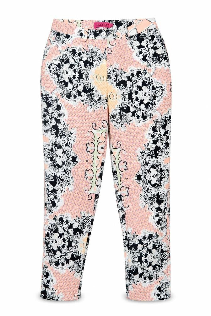 Boohoo Women’s Multicoloured Tapered Trousers Size 12 Polyester