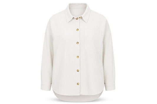 Stradivarius Women Beige Corduroy Button Jacket Size 14