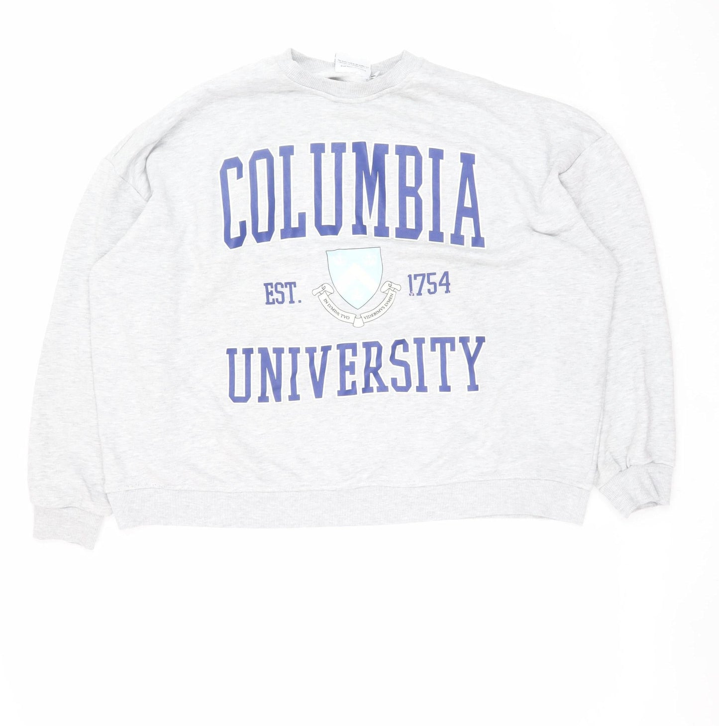 Columbia University Grey Sweatshirt Women Large Crew Neck Pullover