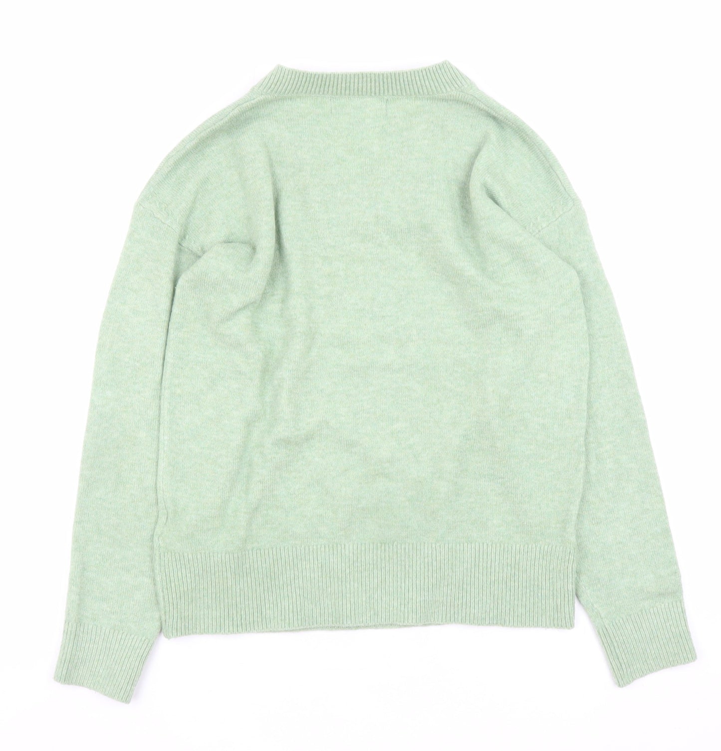 Marks and Spencer Men's Green XS V-Neck Pullover Jumper