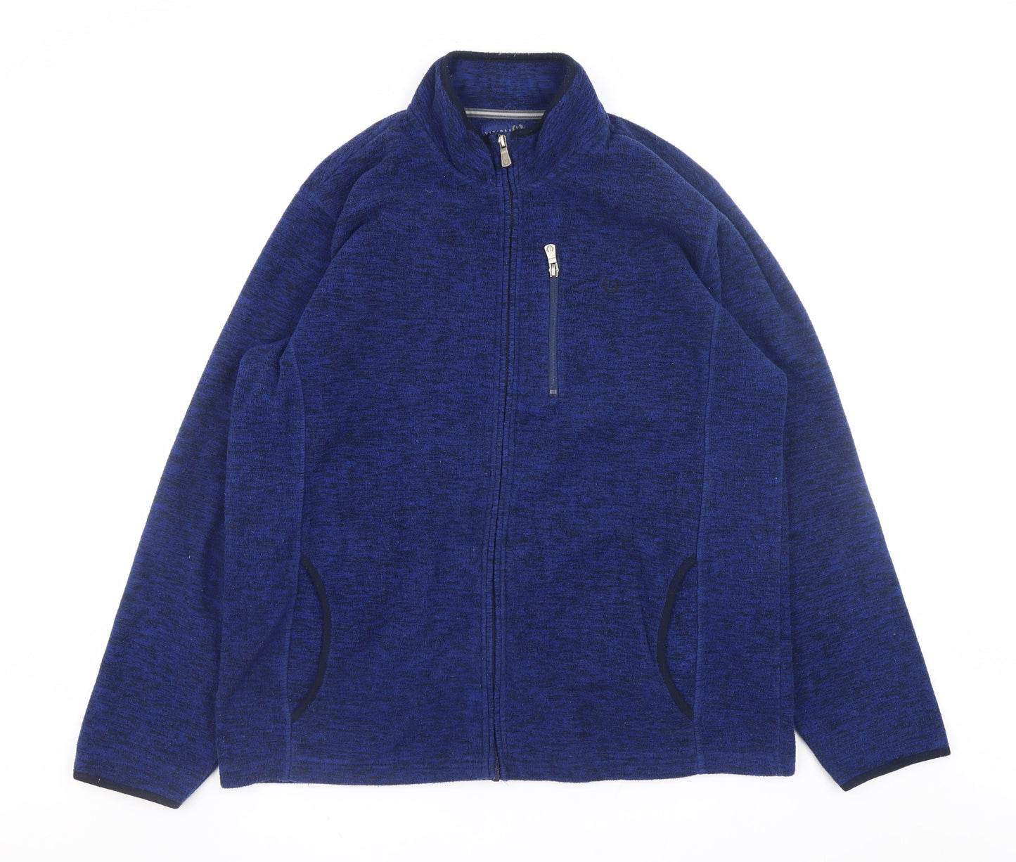 Lincoln Men's Blue Fleece Full Zip Jacket Size L Regular Fit