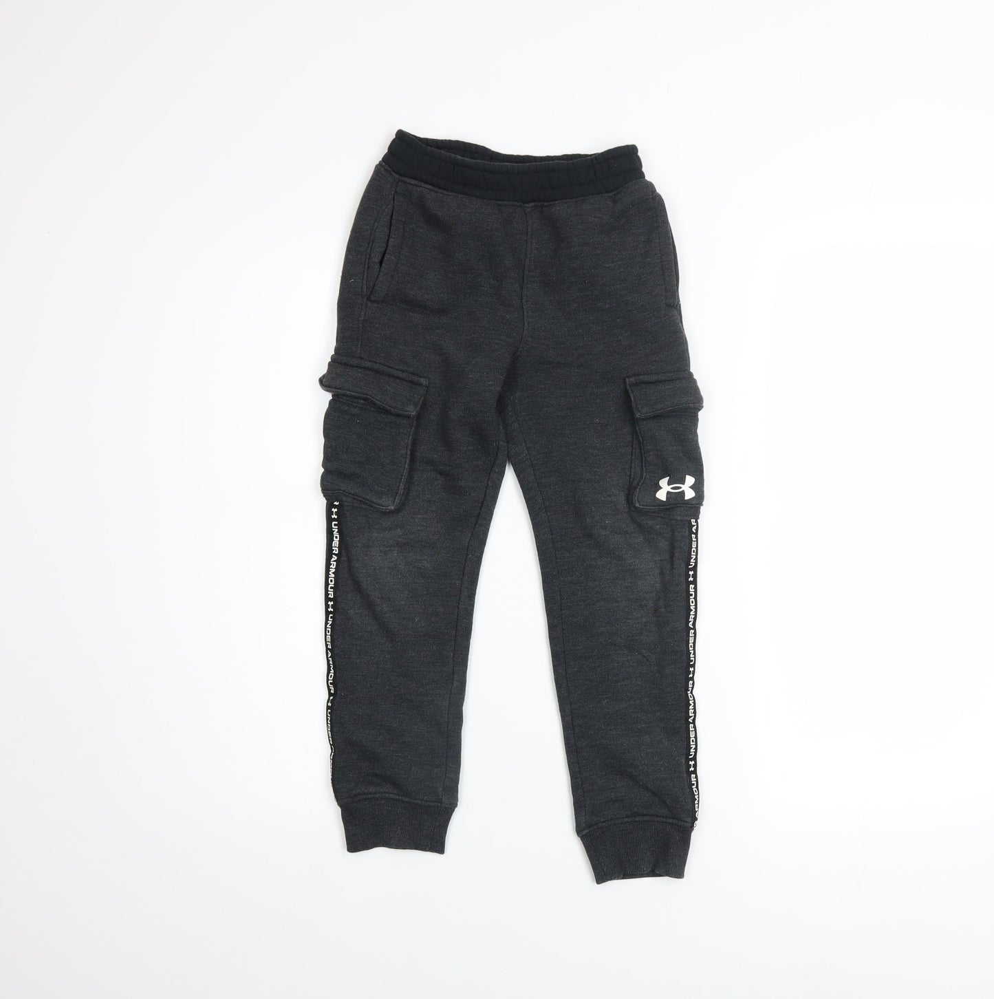 Under Armour Boys Black 5-6 Years Jogger Sweatpants with Cargo Pockets