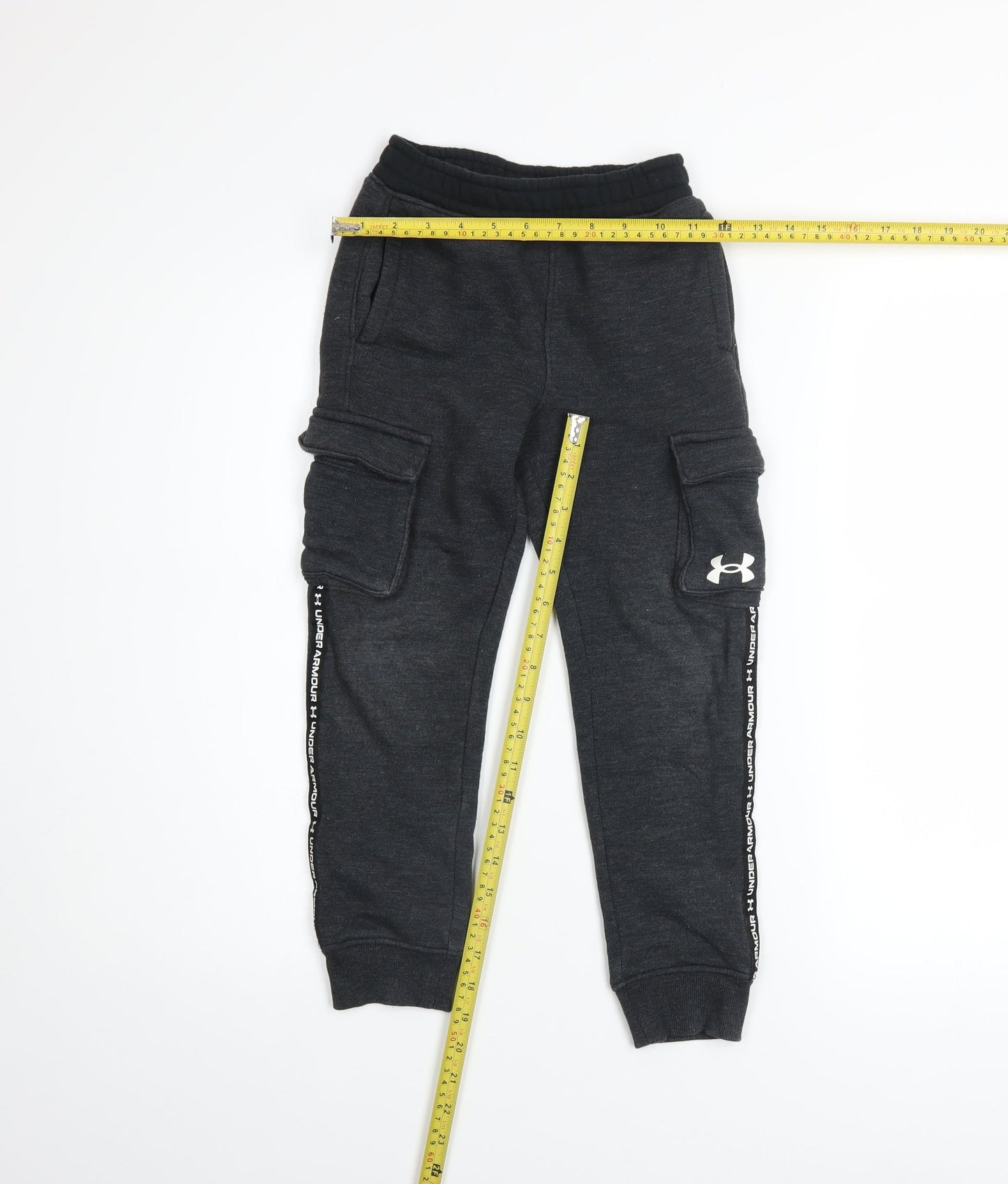 Under Armour Boys Black 5-6 Years Jogger Sweatpants with Cargo Pockets