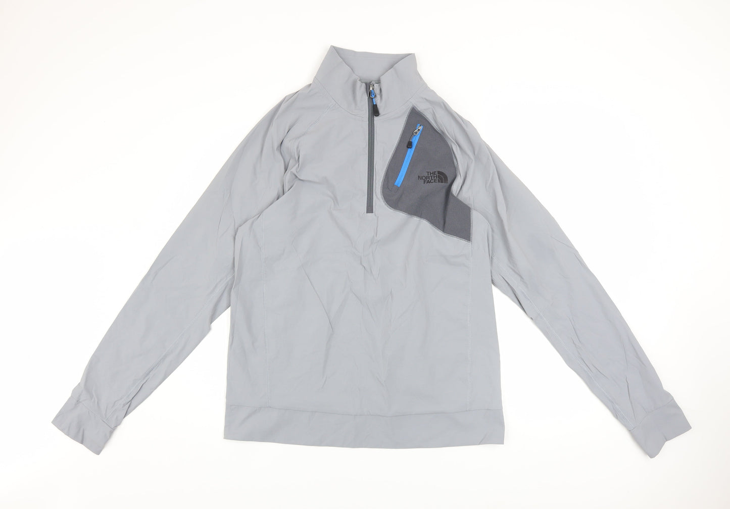 The North Face Mens Grey 1/2 Zip Lightweight Sweatshirt M