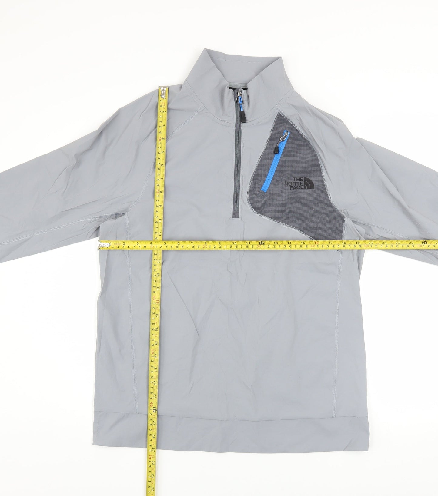The North Face Mens Grey 1/2 Zip Lightweight Sweatshirt M
