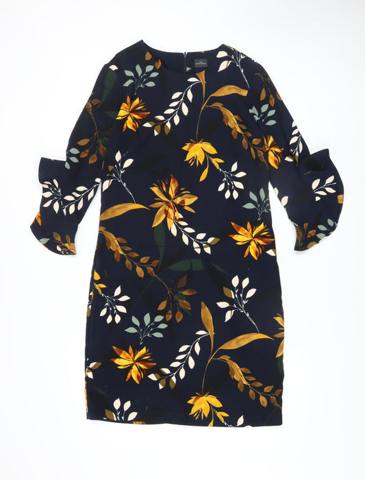 Your Sixth Sense Women's Multicoloured Floral Shift Dress Size 12