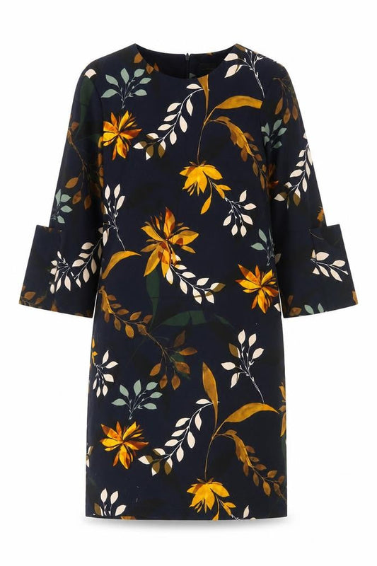 Front view of Your Sixth Sense Women's Multicoloured Floral Shift Dress, size 12