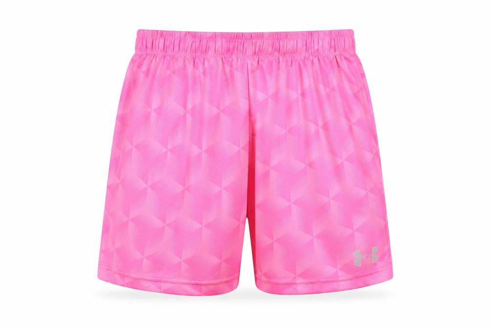 Under Armour Boys Pink Athletic Shorts Size 24 UK 13 Years Polyester