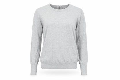 Savida Women's Grey Crew Neck Long Sleeve Pullover Jumper Size 12