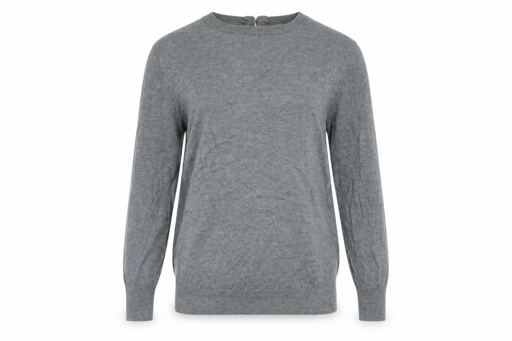 Savida Women’s Grey Crew Neck Button Back Jumper Size 10
