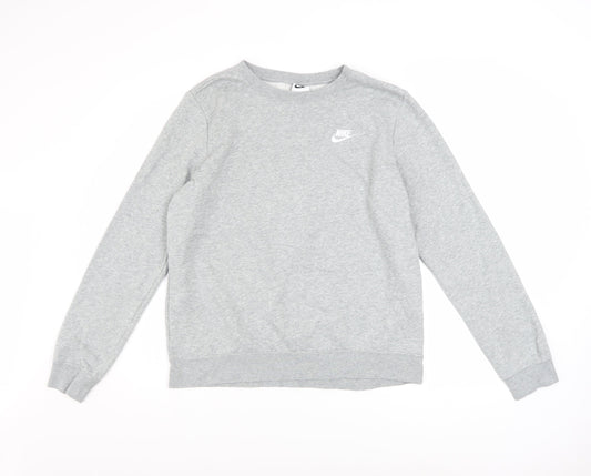 Nike Men’s Grey Crew Neck Pullover Sweatshirt M Regular Fit