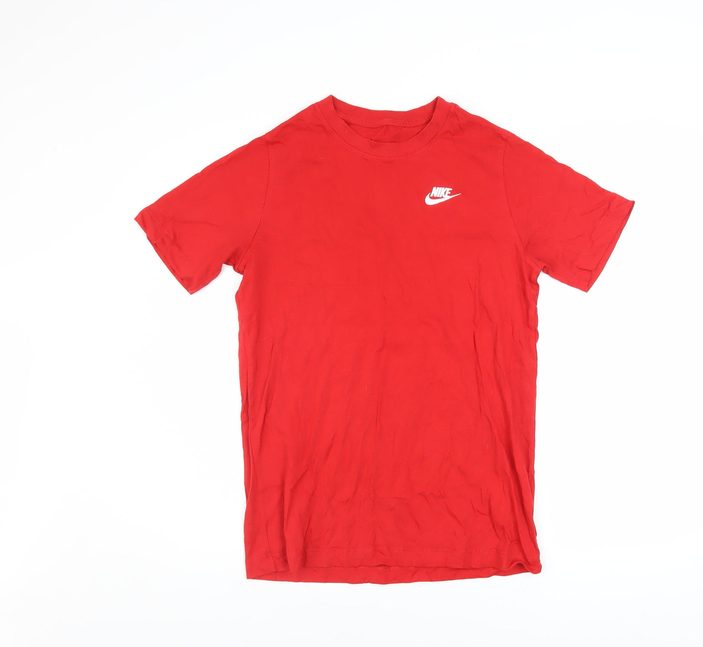 Nike Boys Red XL Short Sleeve Crew Neck Sports Cotton T-Shirt