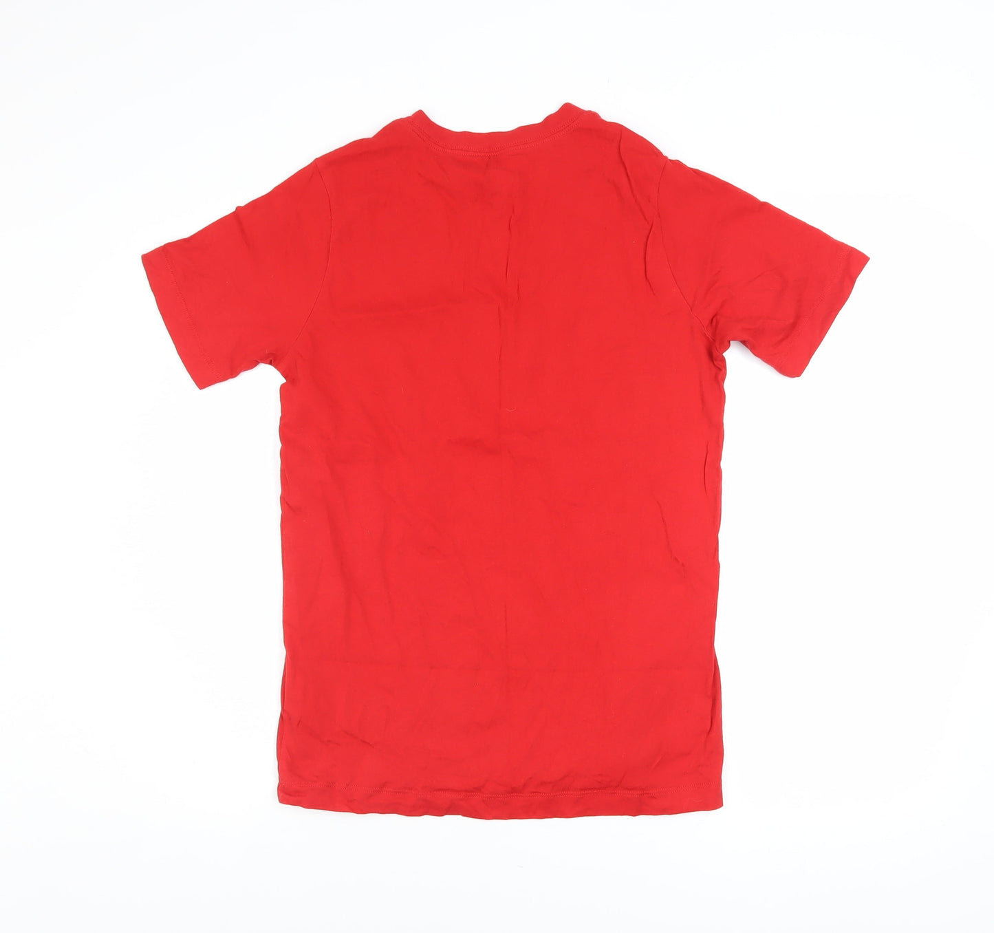 Nike Boys Red XL Short Sleeve Crew Neck Sports Cotton T-Shirt