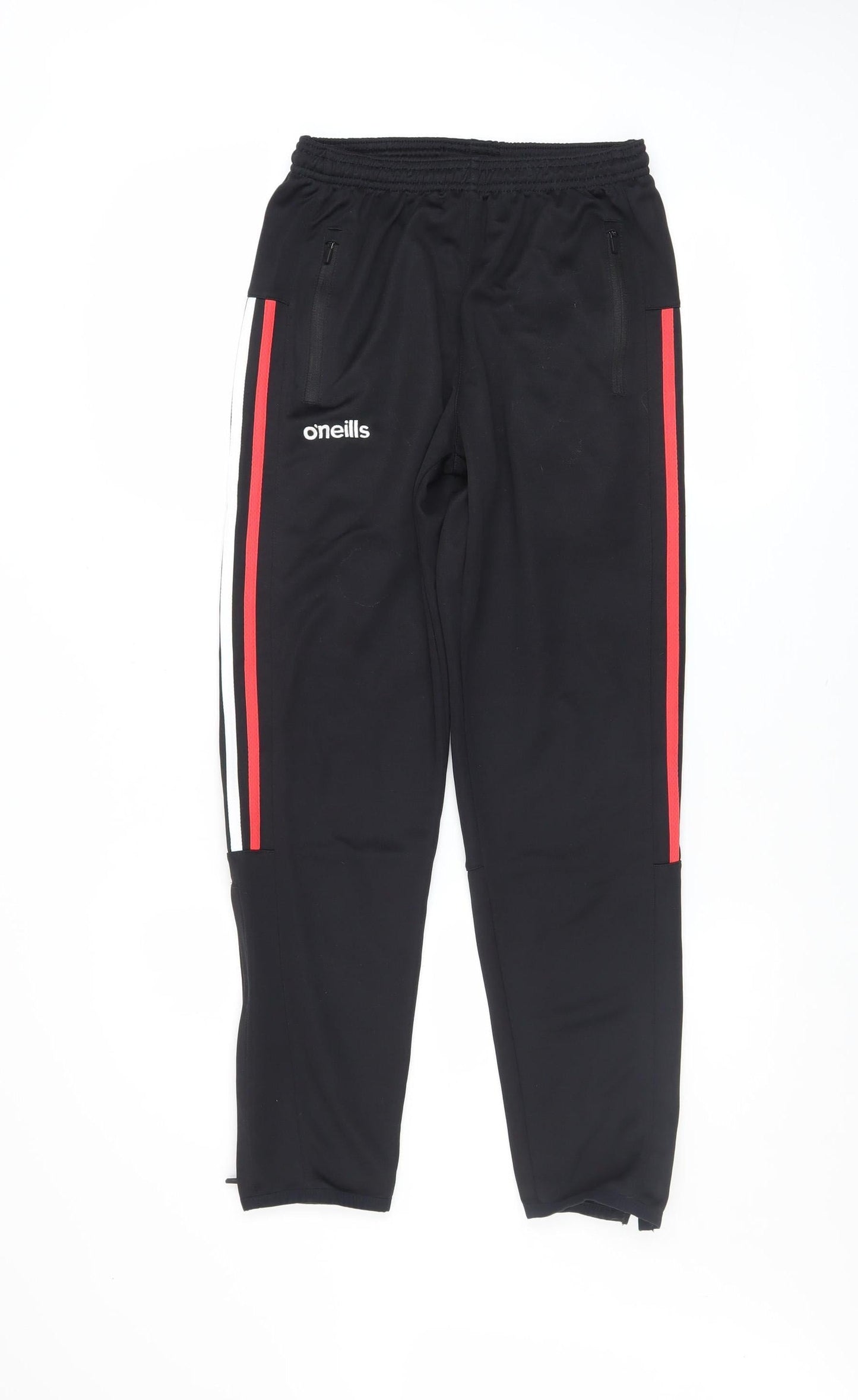 O'Neills Boys Black Track Pants Age 13 Quick Dry Tapered Fit Activewear