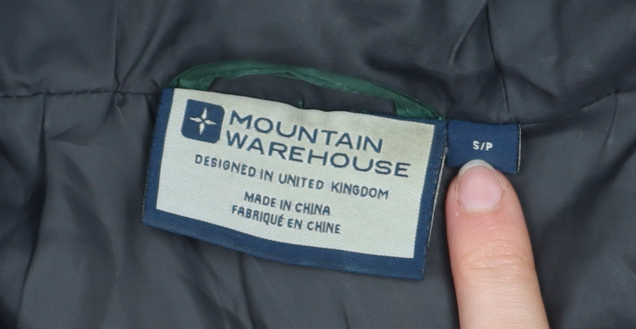 Mountain Warehouse Men's Green Puffer Jacket Size S Hooded Insulated Coat
