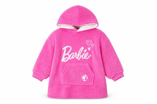 Barbie Girls Pink Hooded Fleece Lounge Set XXS-XS Winter Nightwear
