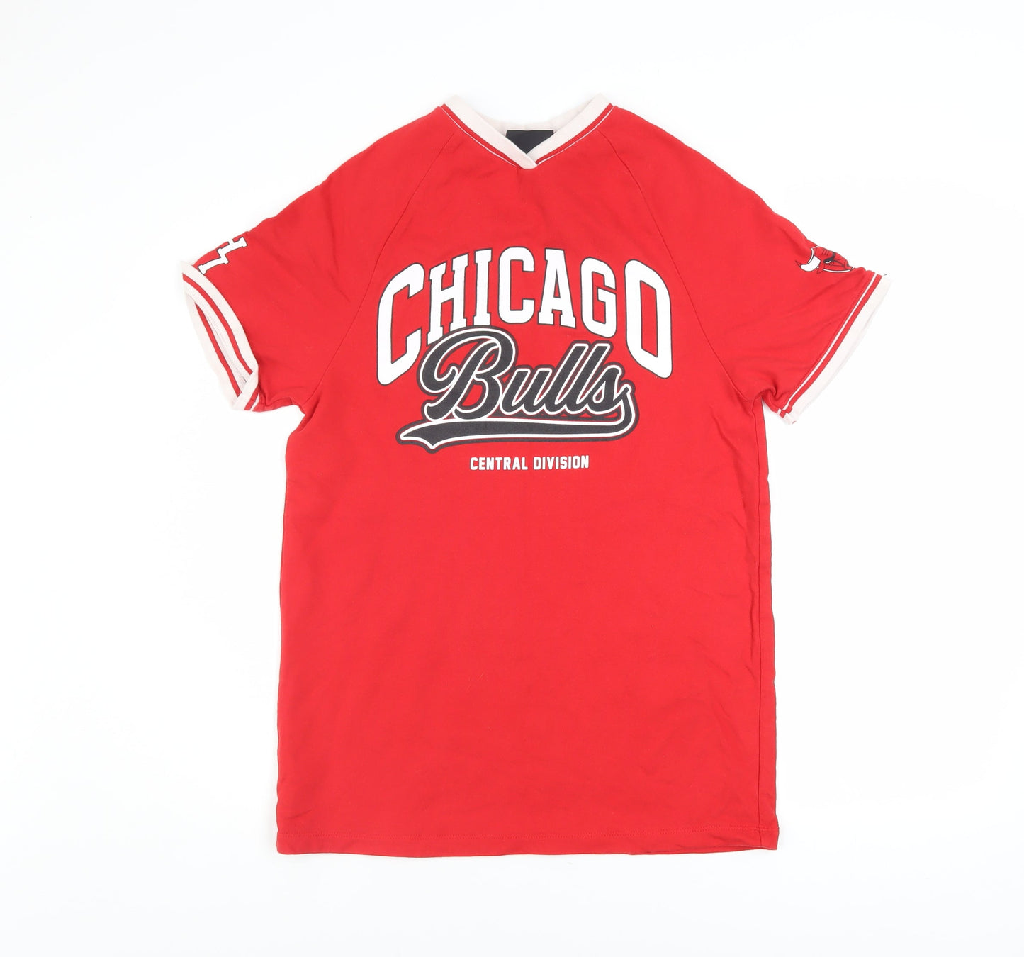 Next Boys Red Chicago Bulls NBA T-Shirt 9 Years Short Sleeve 100% Cotton